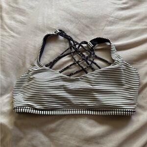 Lululemon Strappy Black and White Sports Bra